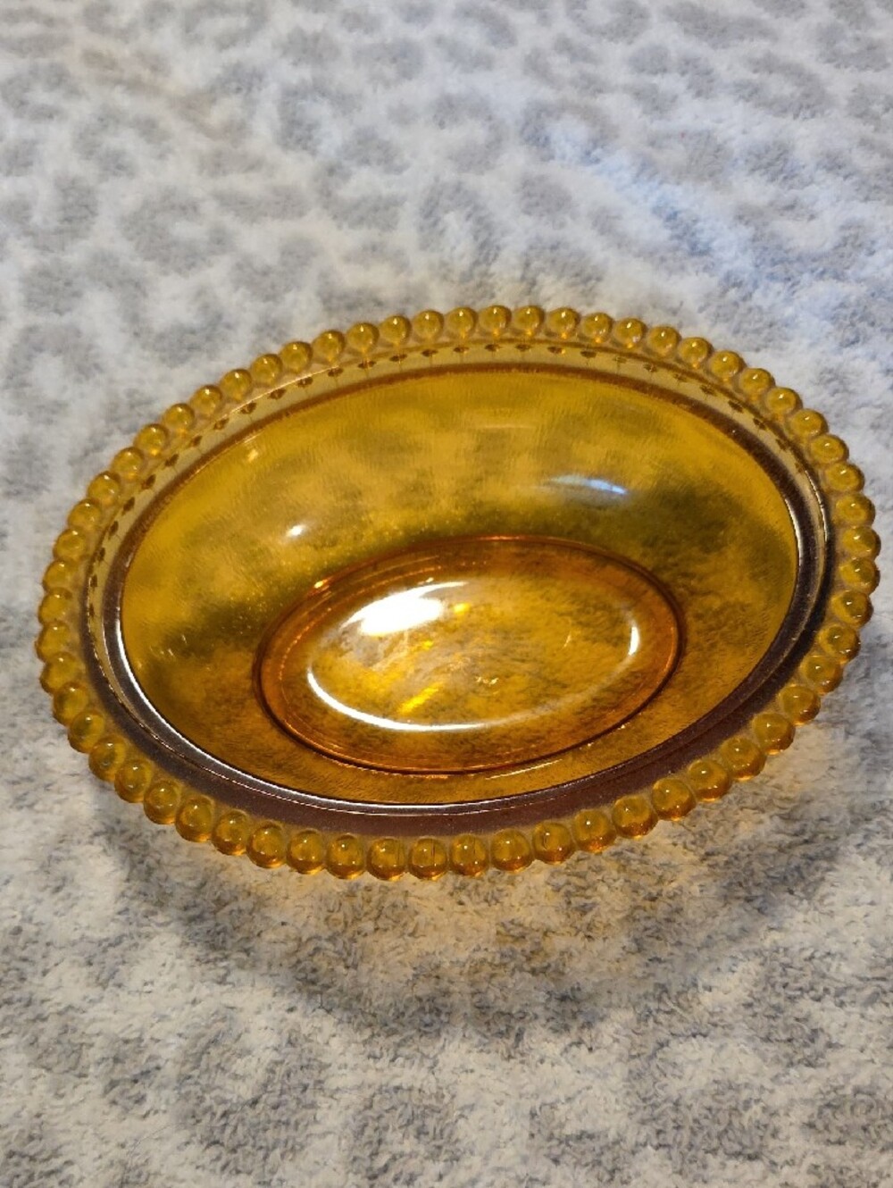 Vintage Mid-Century Modern Indiana Glass Amber "Hen on Nest" Covered Dish 🐔✨ - Picture 8 of 8